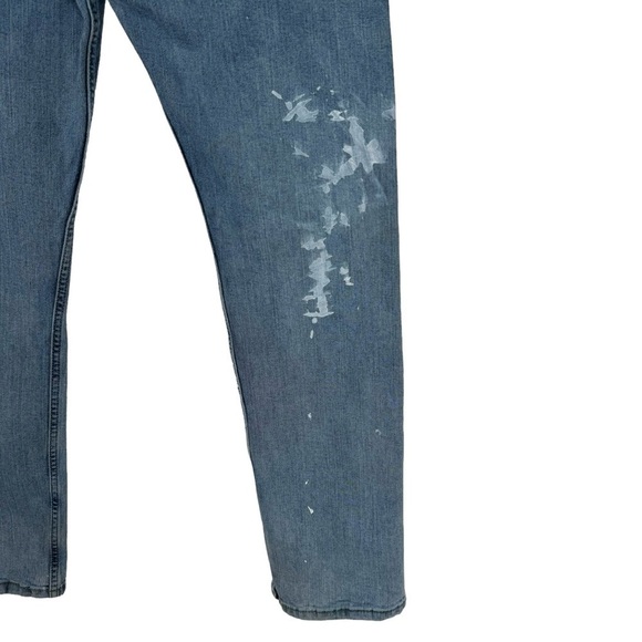 Wrangler Men's Distressed Painters Jeans Blue Straight Leg 30x32 Grunge Workwear - Picture 6 of 14